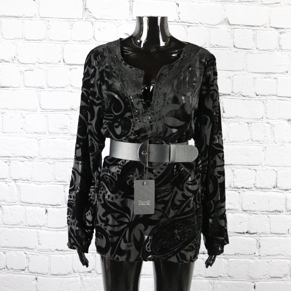 1980's Vintage Velour and Mess Long Sleeve Shirt